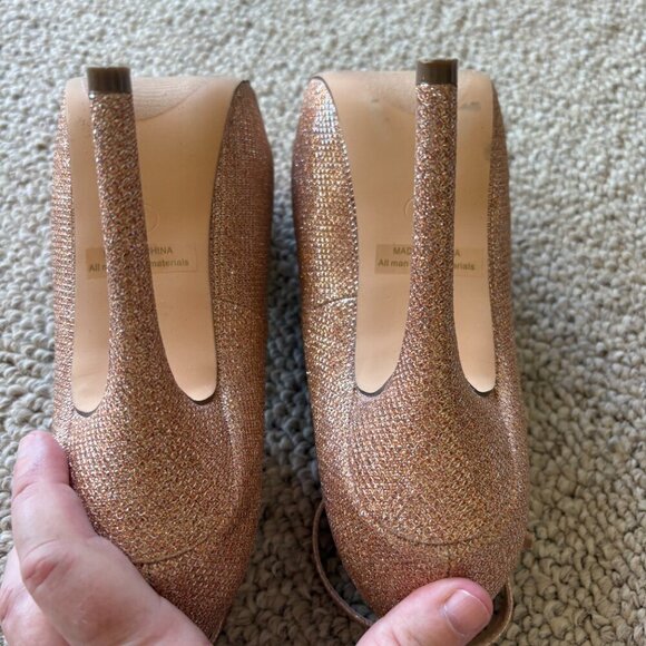 Dream Pairs Rose Gold High Heel Pumps | Size 6 | 5-Inch Heel | Ankle Strap - Picture 9 of 11